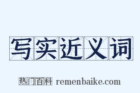 写实近义词是什么意思的图片